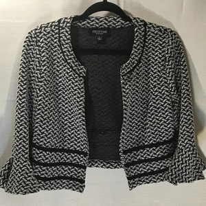 PERCEPTION NEW YORK BLACK‎ & WHITE SWEATER BLAZER